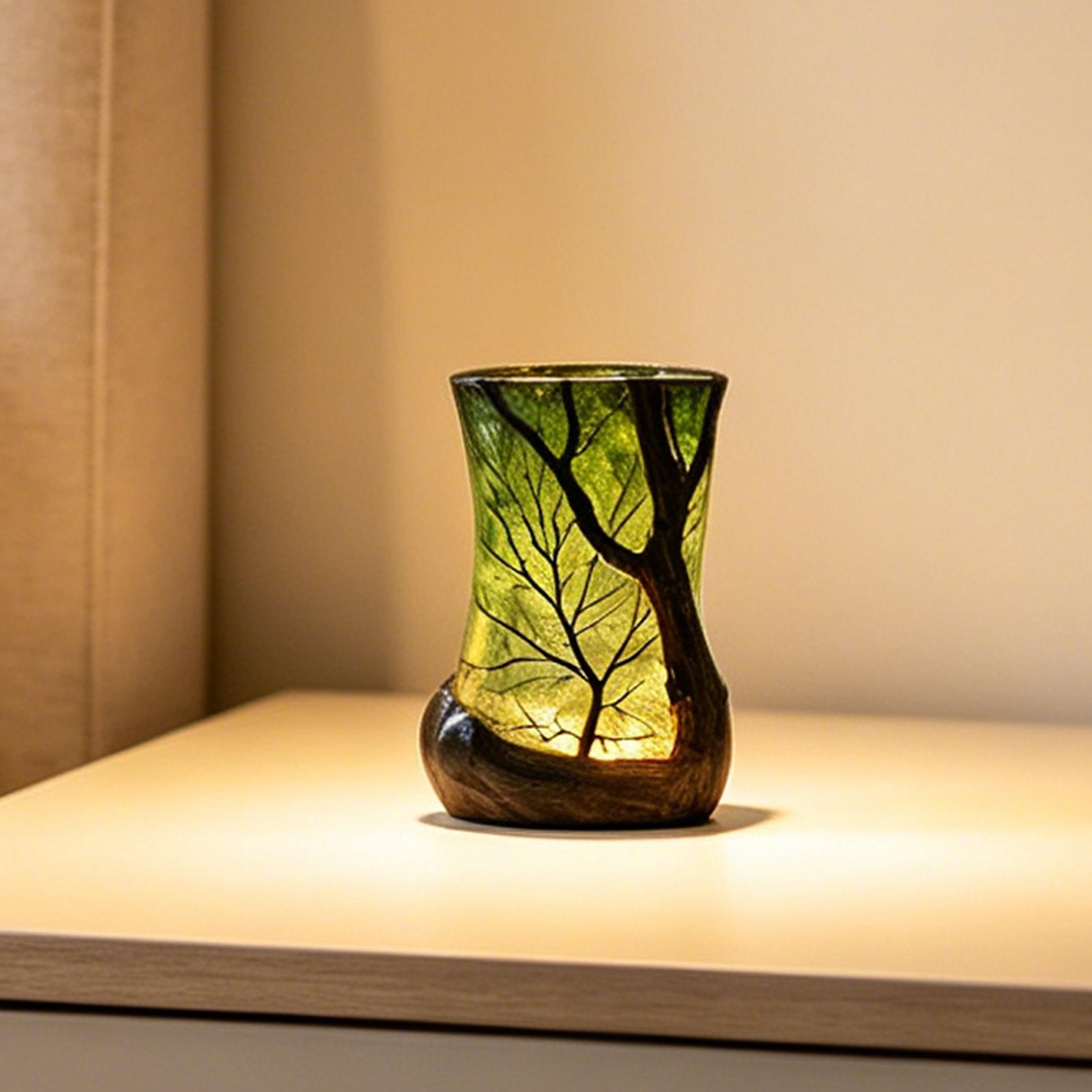 Office Lighting Decor - مصباح طاولة جانبي على شكل غابة،