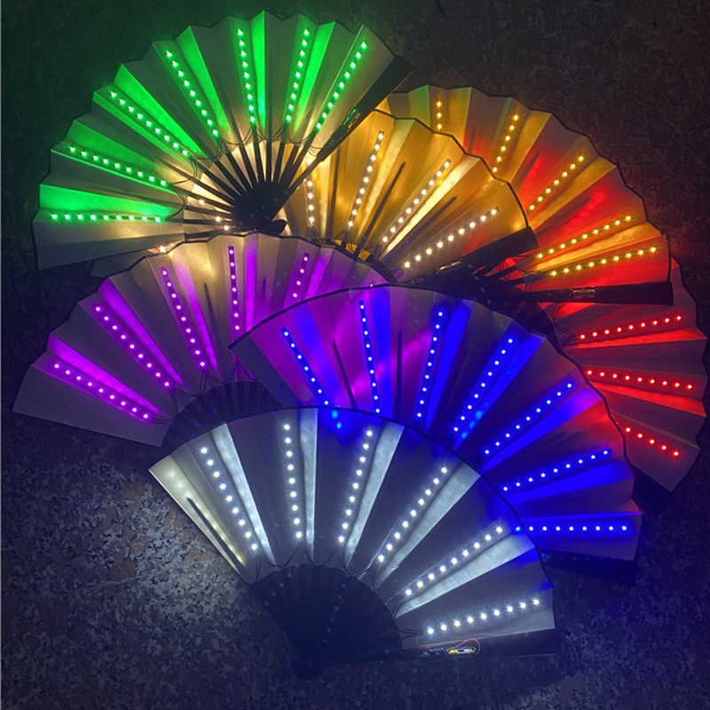 Decor Lighting Fans - للطي مروحة اليد مع مصباح ليد