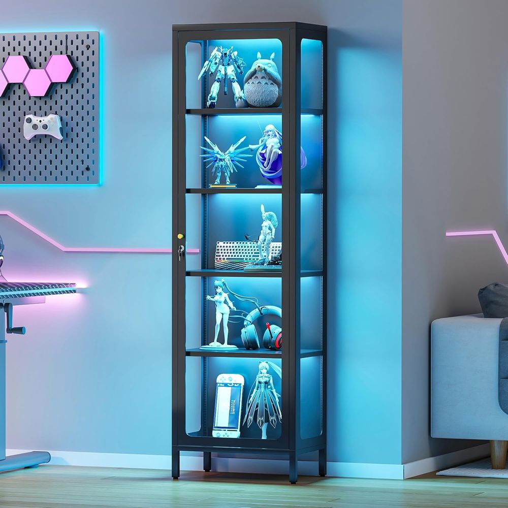 Lighting & Home Decor Studio - خزانة عرض زجاجية 69 بوصة مع