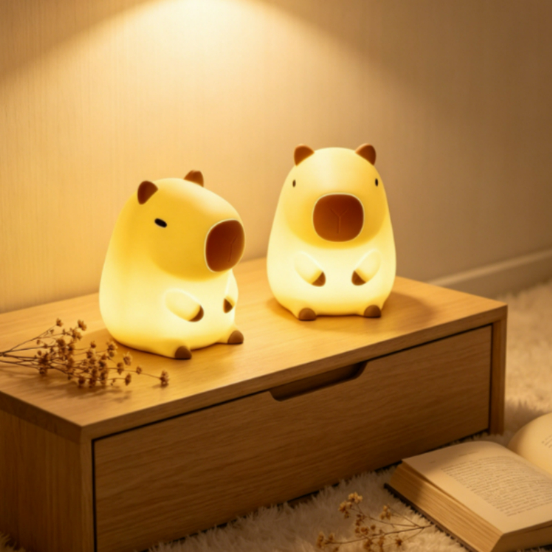 Decor Lighting Sales - مصباح ليلي لطيف على شكل كابيبارا،
