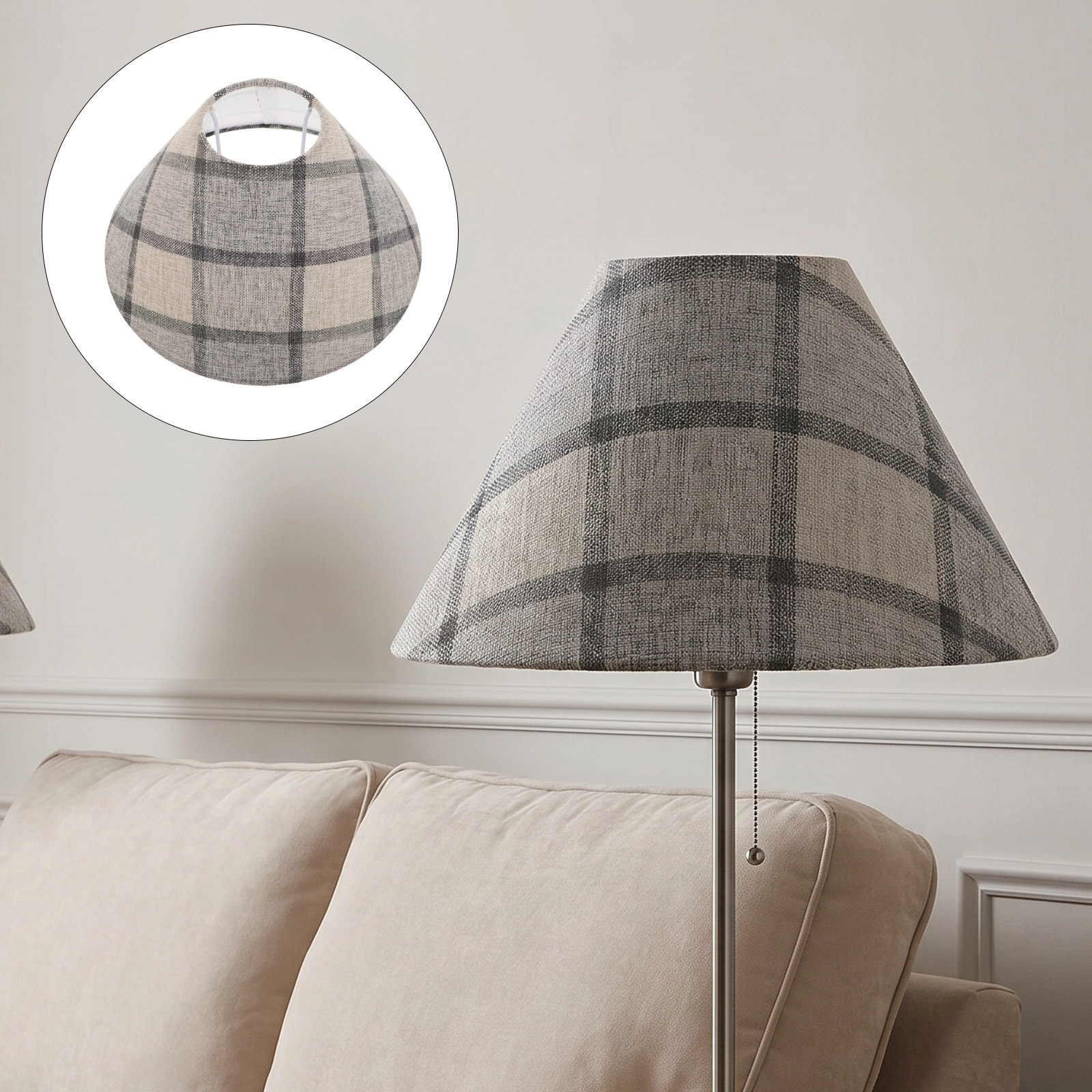 غطاء مصباح أسطواني من قماش مرب - مراجعة Decor Timeless Lighting وسعره