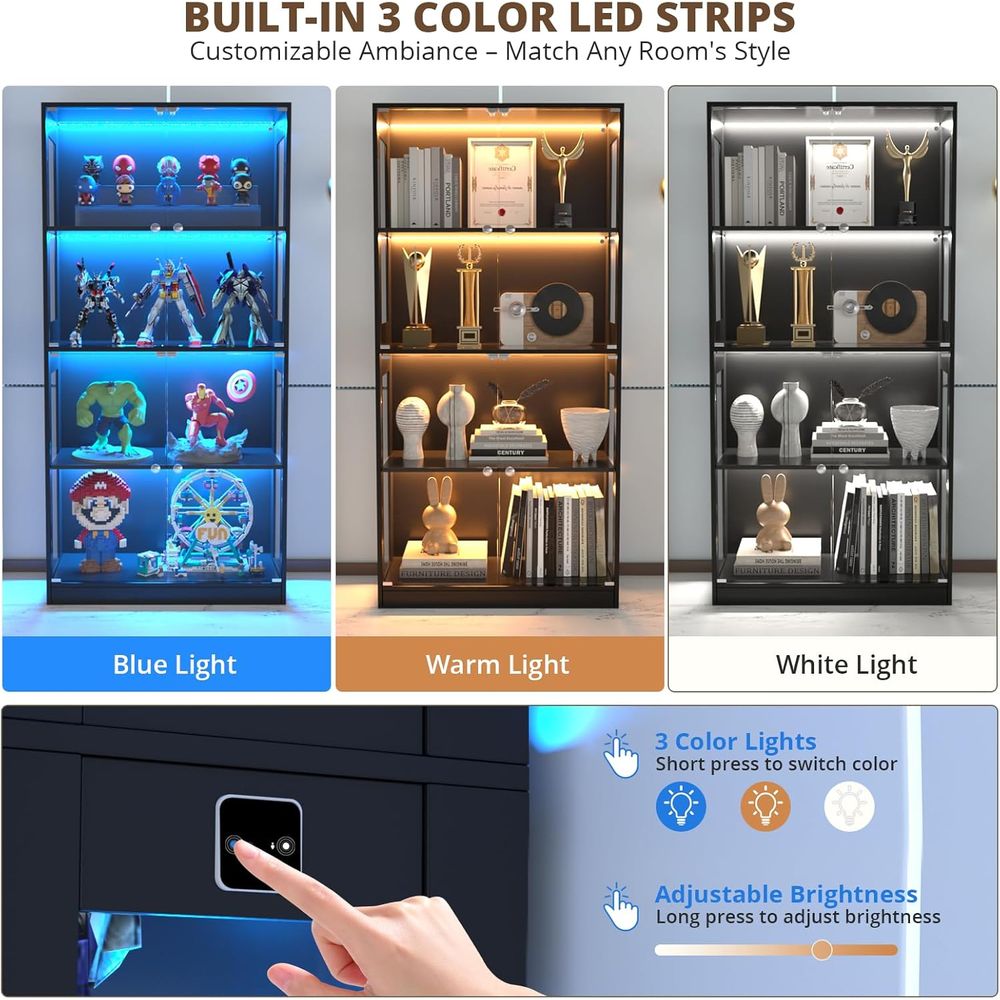 خزانة عرض زجاجية بـ 65 بابًا،  - مراجعة Lighting & Home Decor Studio وسعره
