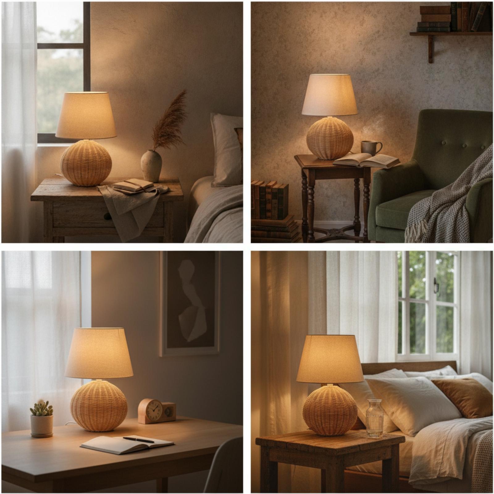 مصباح طاولة جانبي بقاعدة من ال - مراجعة Lighting Decor For Bedroom وسعره