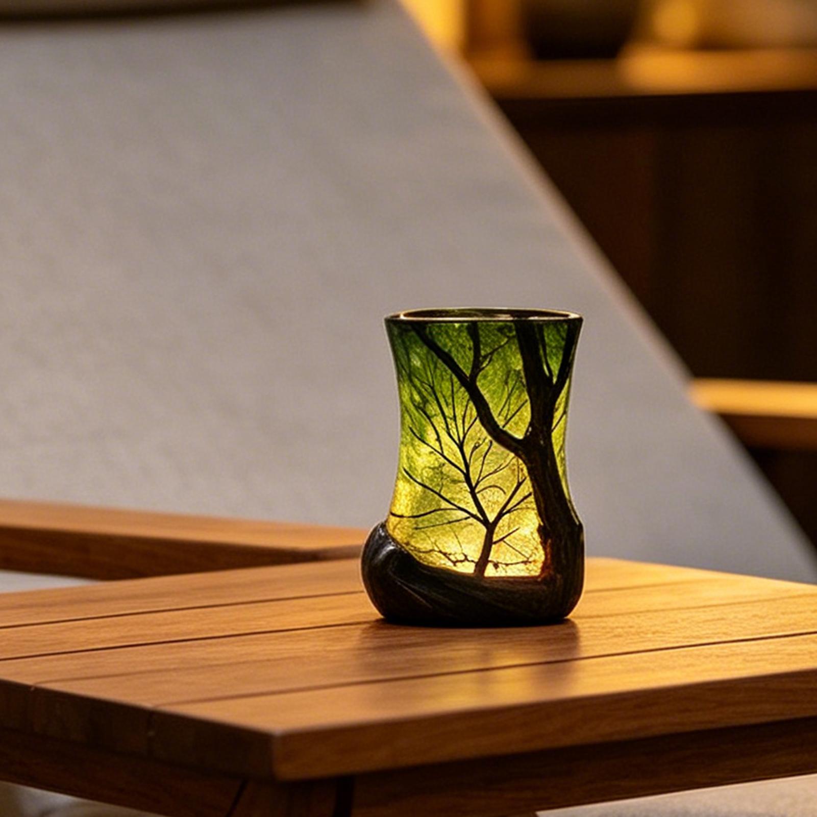 مصباح طاولة جانبي على شكل غابة - مراجعة Office Lighting Decor وسعره