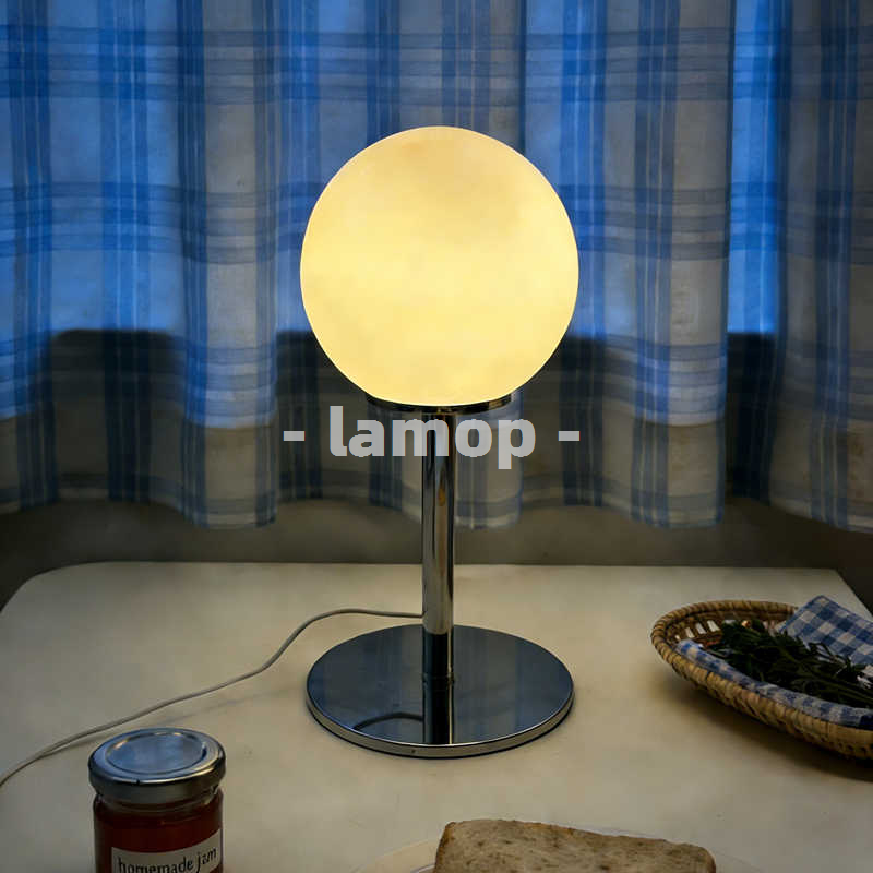 مصباح طاولة كروم أبيض حليبي صل - مراجعة Decor Lighting Lamps وسعره