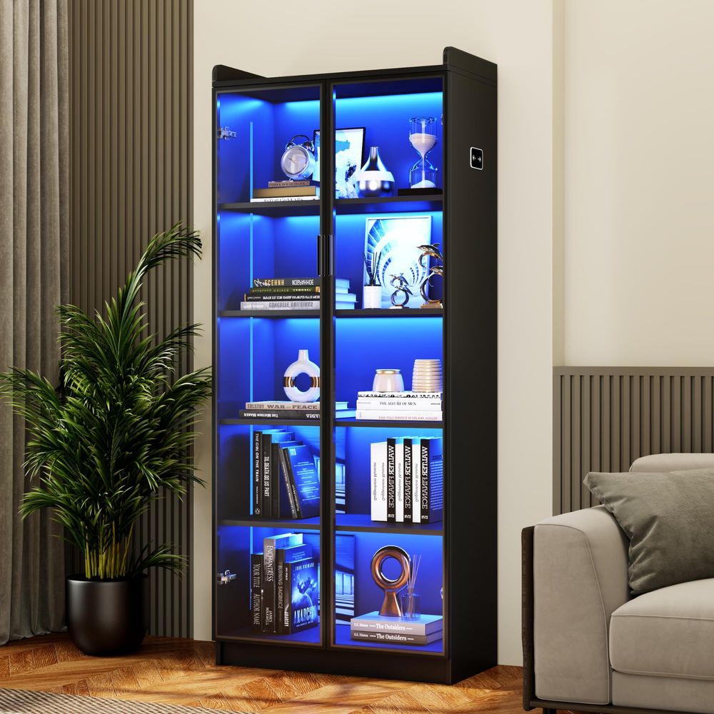 خزانة عرض برفوف قابلة للتعديل، - مراجعة Lighting & Home Decor Studio وسعره