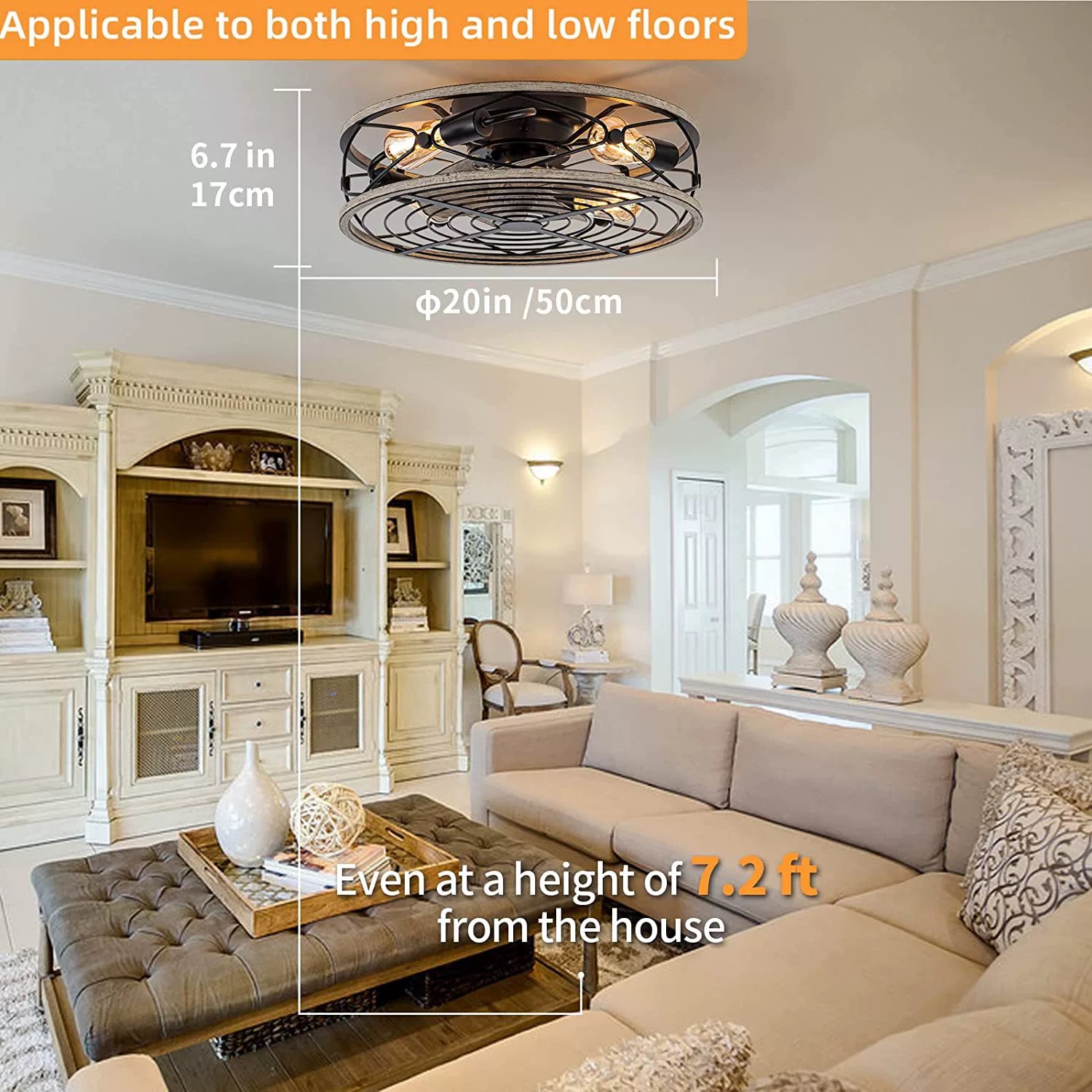 مروحة سقف ذكية مع أضواء التحكم - مراجعة Decor Lighting Fans وسعره