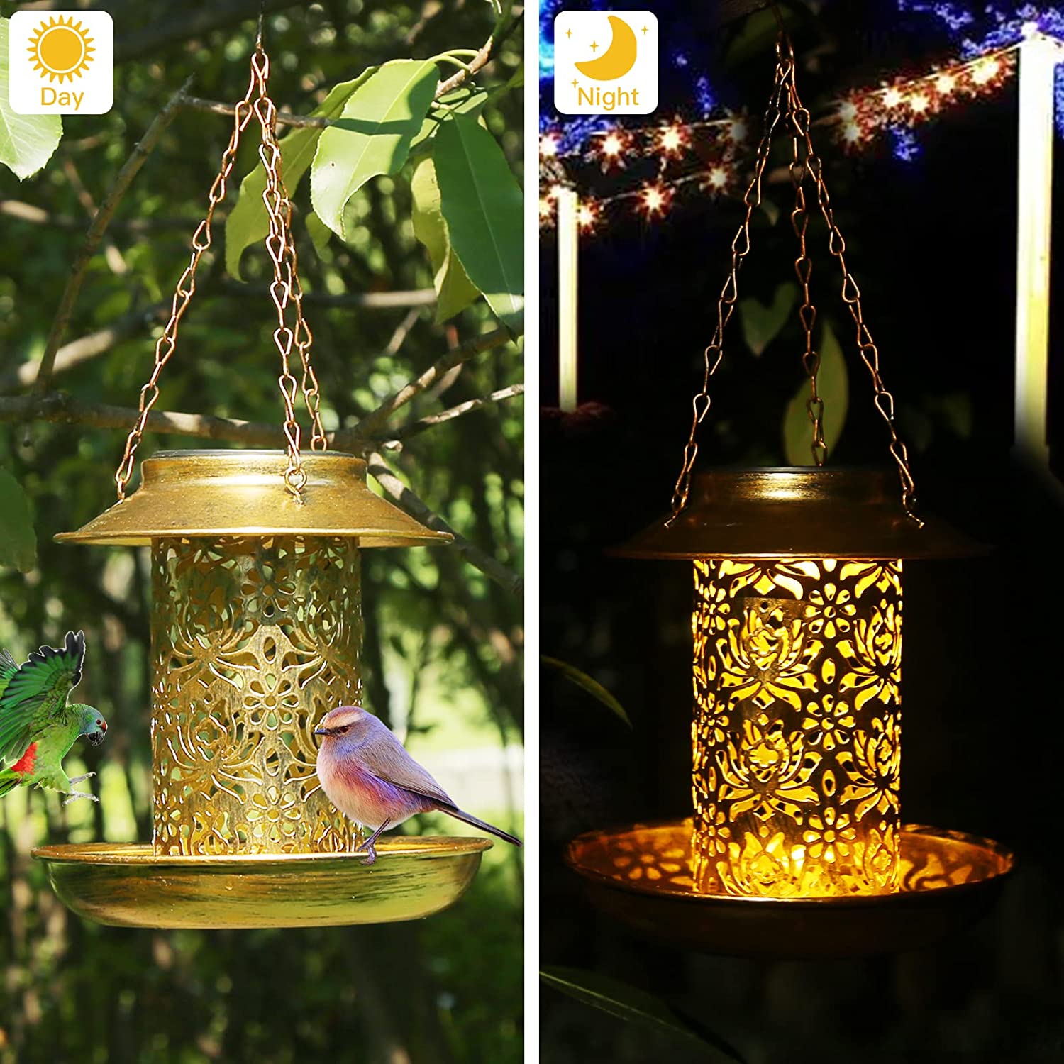 وحدة تغذية الطيور الشمسية المع - مراجعة Outdoor Lighting Decor Ideas وسعره