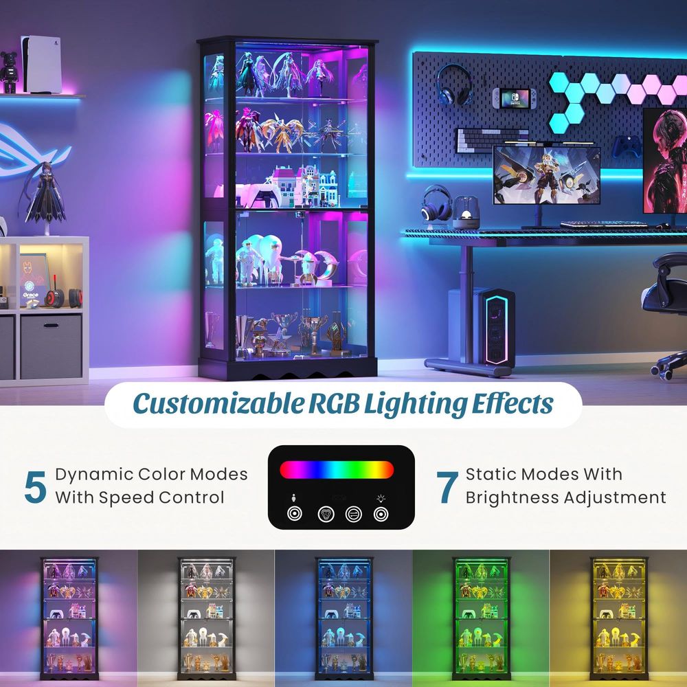 خزانة عرض زجاجية بـ 6 طبقات، خ - مراجعة Lighting & Home Decor Studio وسعره