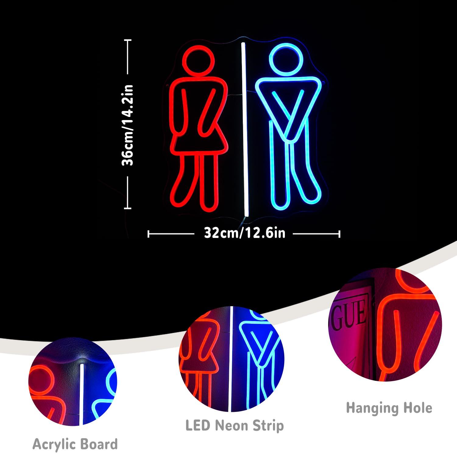 لافتات نيون للحمامات، إضاءة LE - مراجعة Office Lighting Decor وسعره