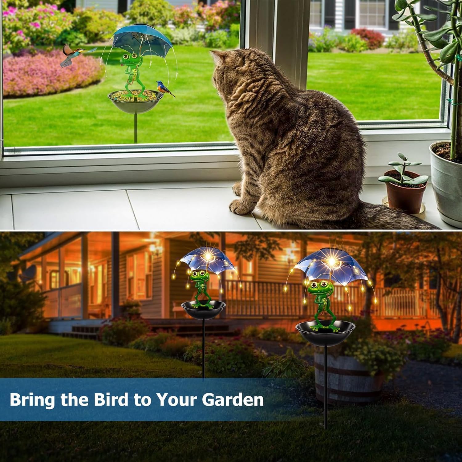 مغذي طيور يعمل بالطاقة الشمسية - مراجعة Outdoor Lighting Decor Ideas وسعره