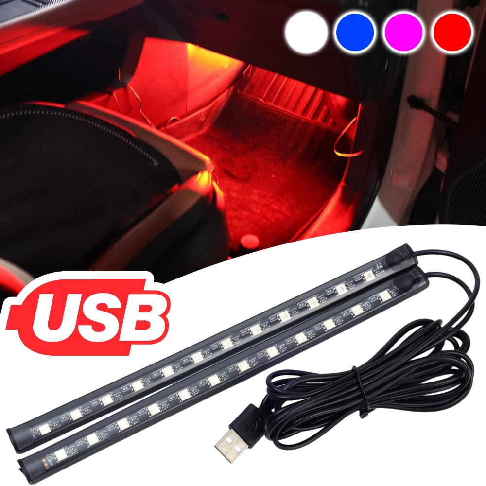 USB سيارة LED قطاع ضوء الجو ال - مراجعة Lighting Bolt Decor وسعره