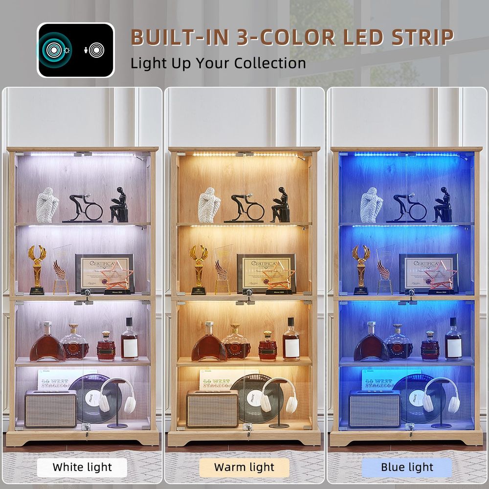 خزانة عرض زجاجية بتصميم ريفي م - مراجعة Lighting & Home Decor Studio وسعره